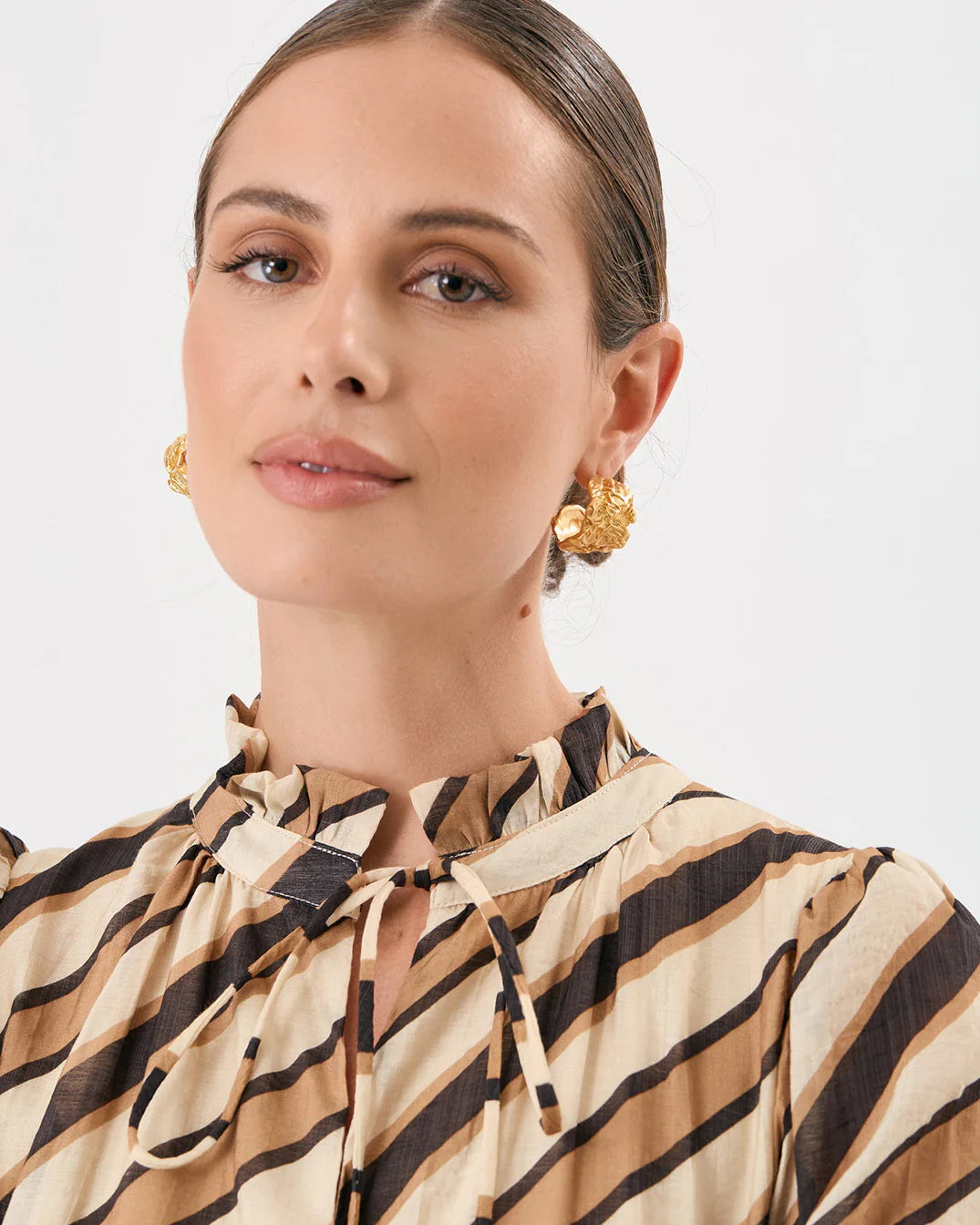 Adorne Molten Metal Event Hoops - Gold