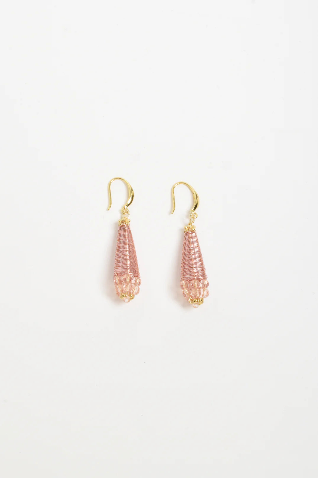 Adorne Long Woven Statement Earrings - Pink
