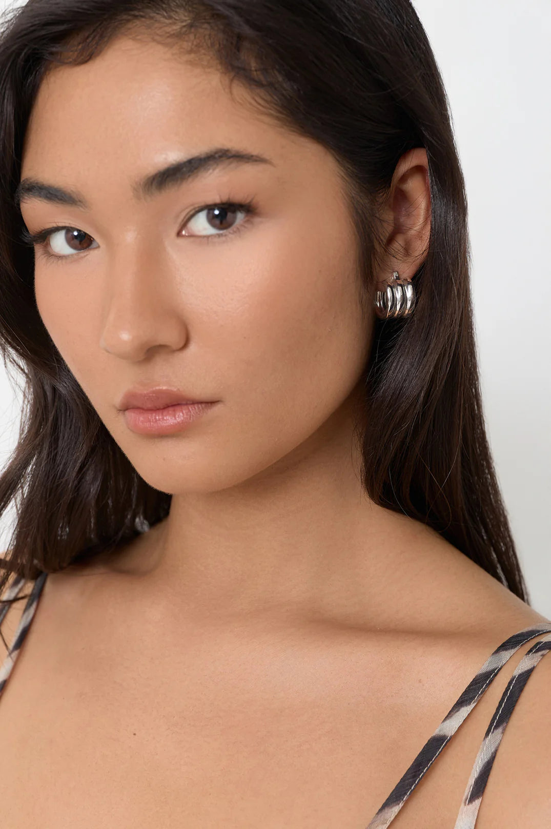 Adorne Trio Rows Mini Earrings