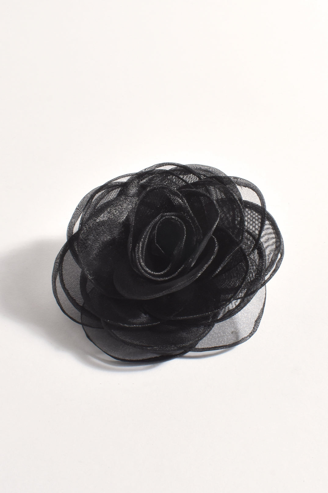 Adorne Purpose Floral Hair/Brooch Clip - Black