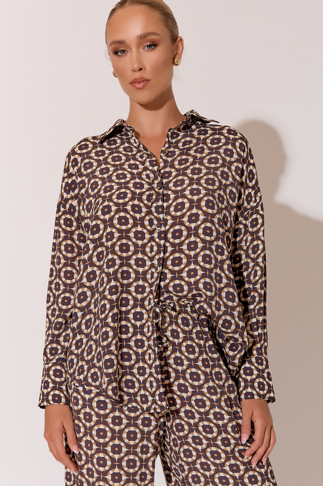 Adorne Kendall Geometric Shirt