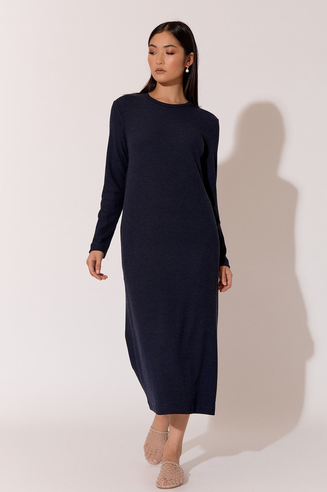 Adorne  Brielle Knit Dress - Navy