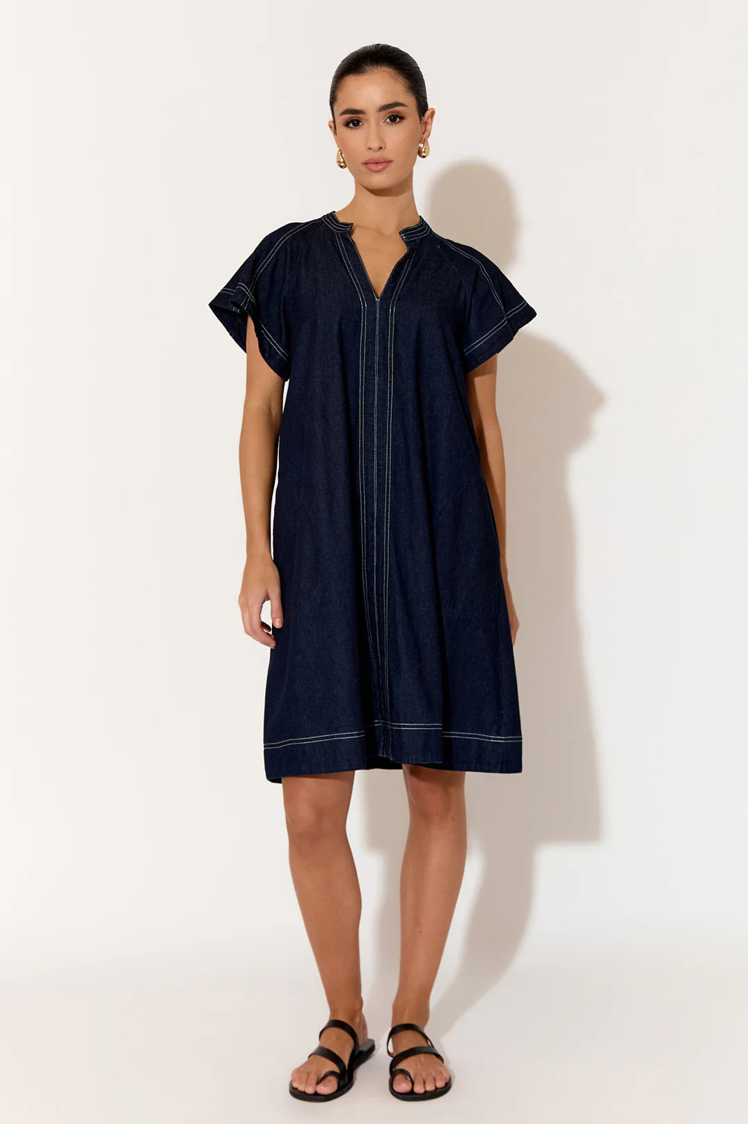 Adorne Fallon Light Weight Denim Dress