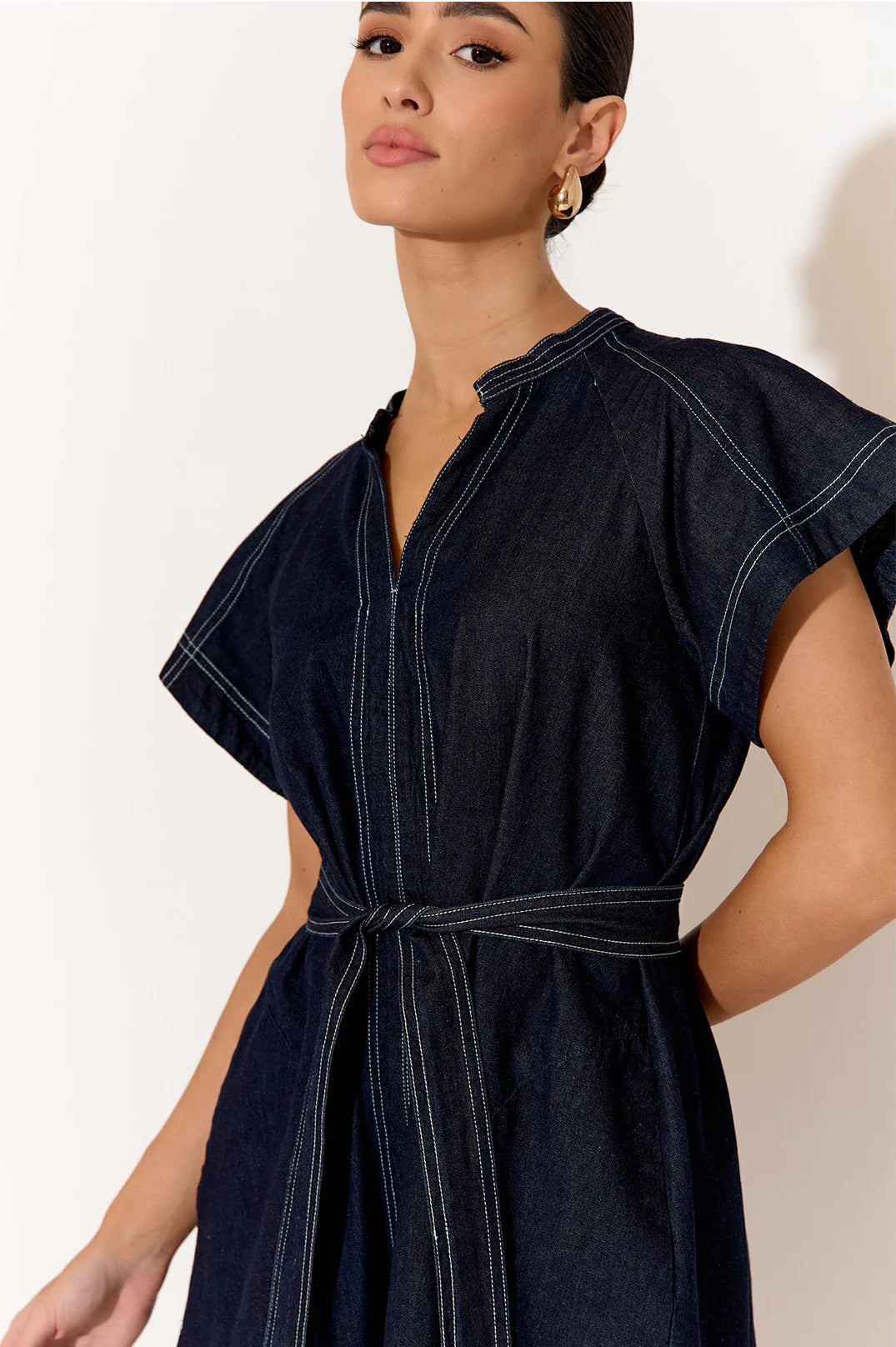 Adorne Fallon Light Weight Denim Dress