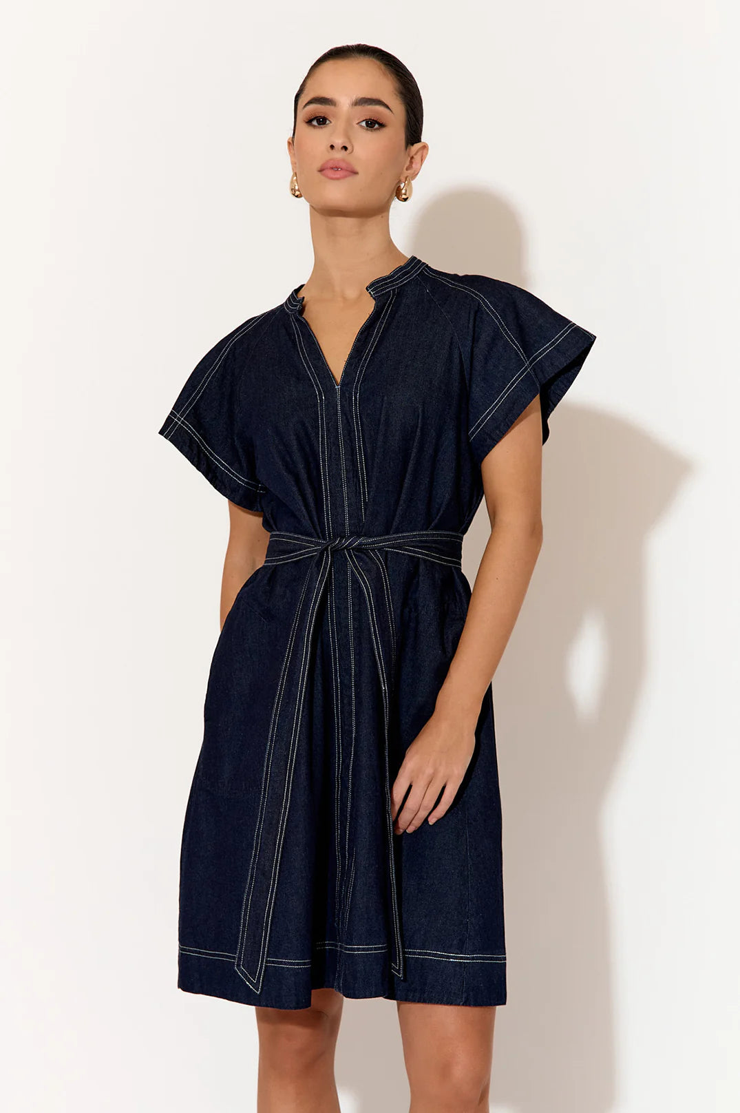 Adorne Fallon Light Weight Denim Dress