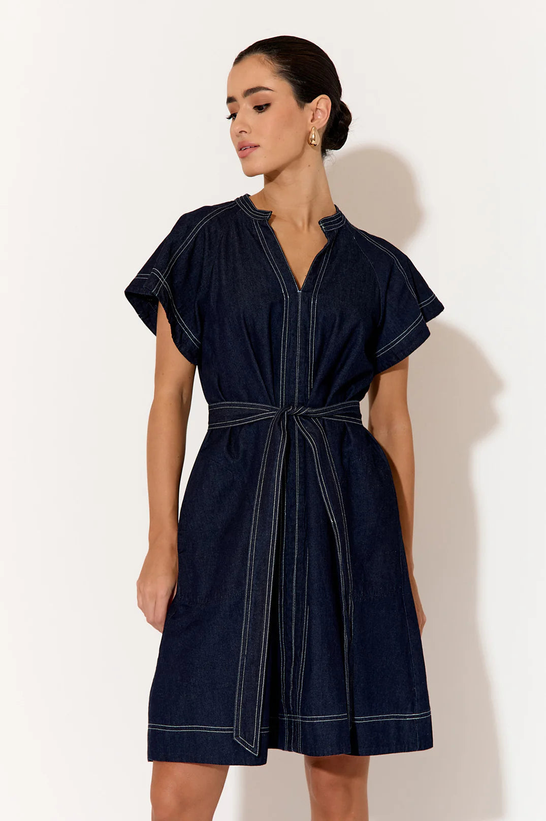 Adorne Fallon Light Weight Denim Dress