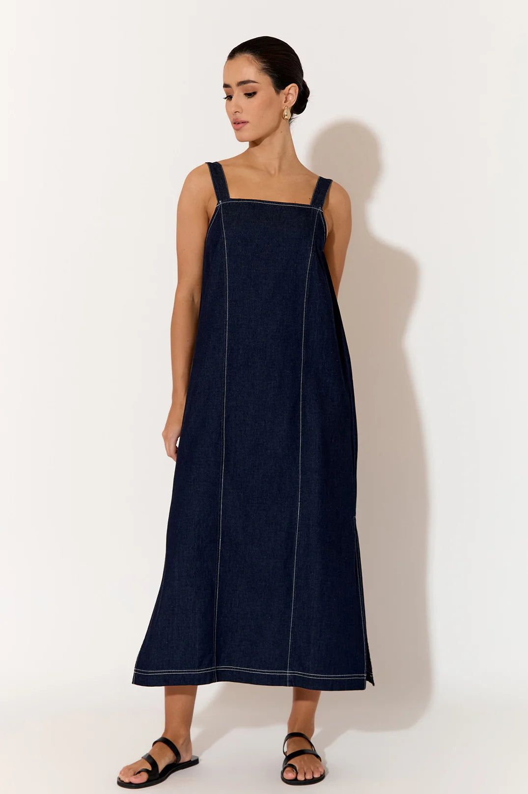 Adorne Emily Light Weight Denim Midi Dress