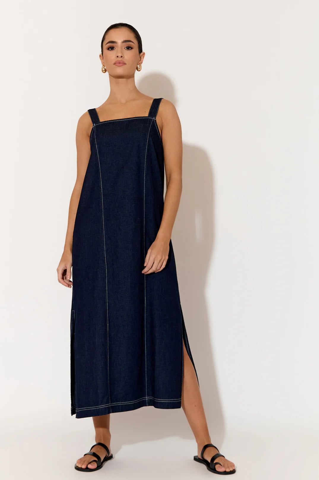 Adorne Emily Light Weight Denim Midi Dress