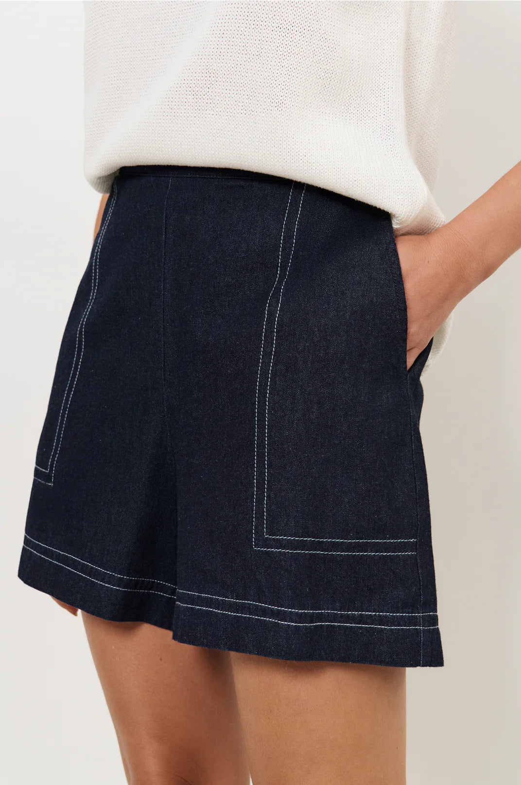 Adorne Trinity Light Weight Denim Short