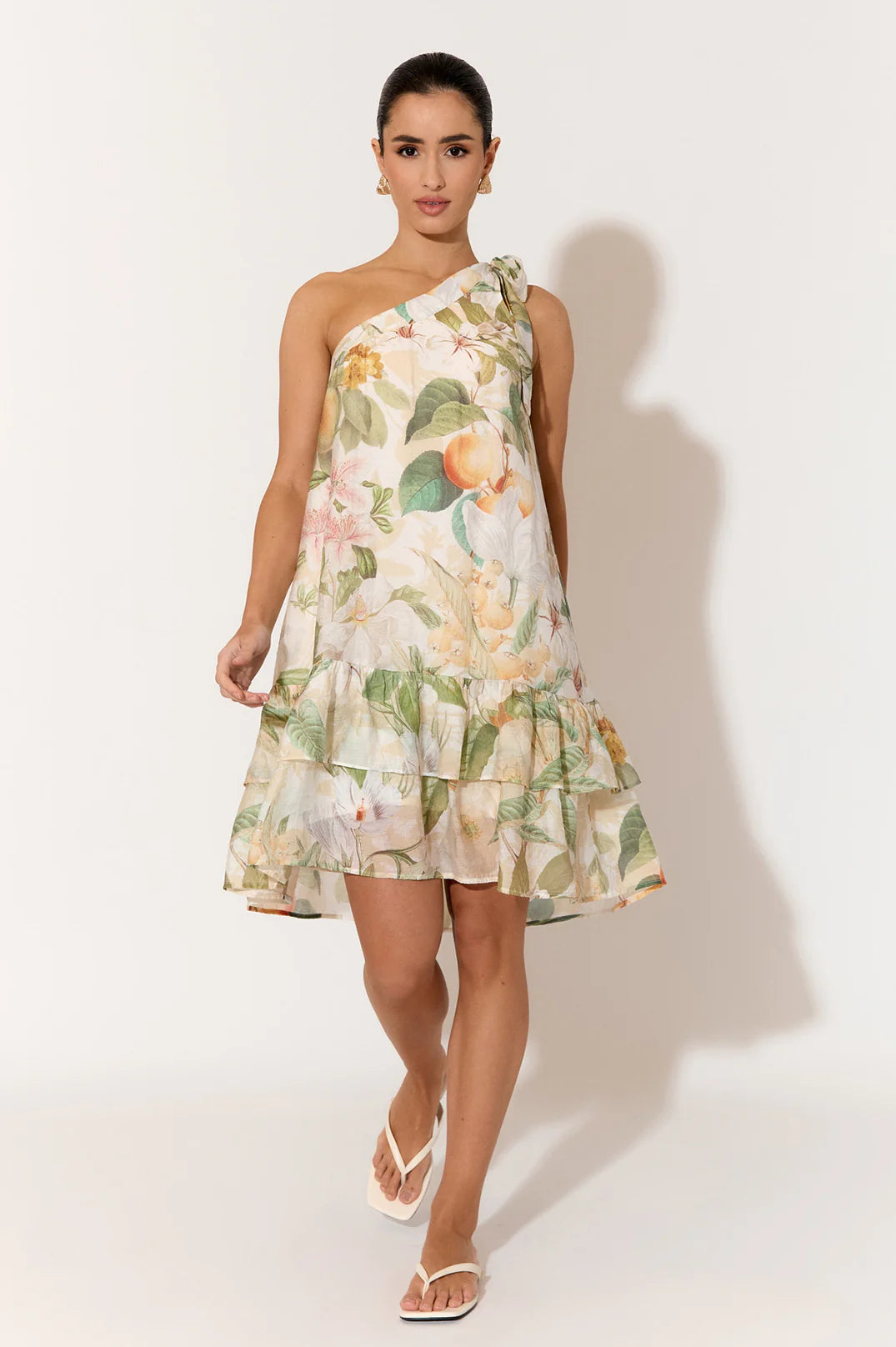 Adorne Frida Adelaide Print Short Dress