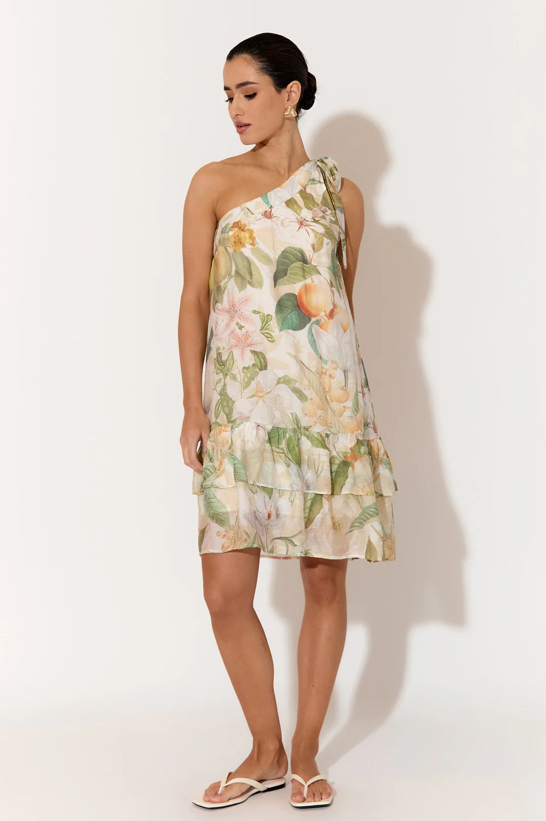 Adorne Frida Adelaide Print Short Dress