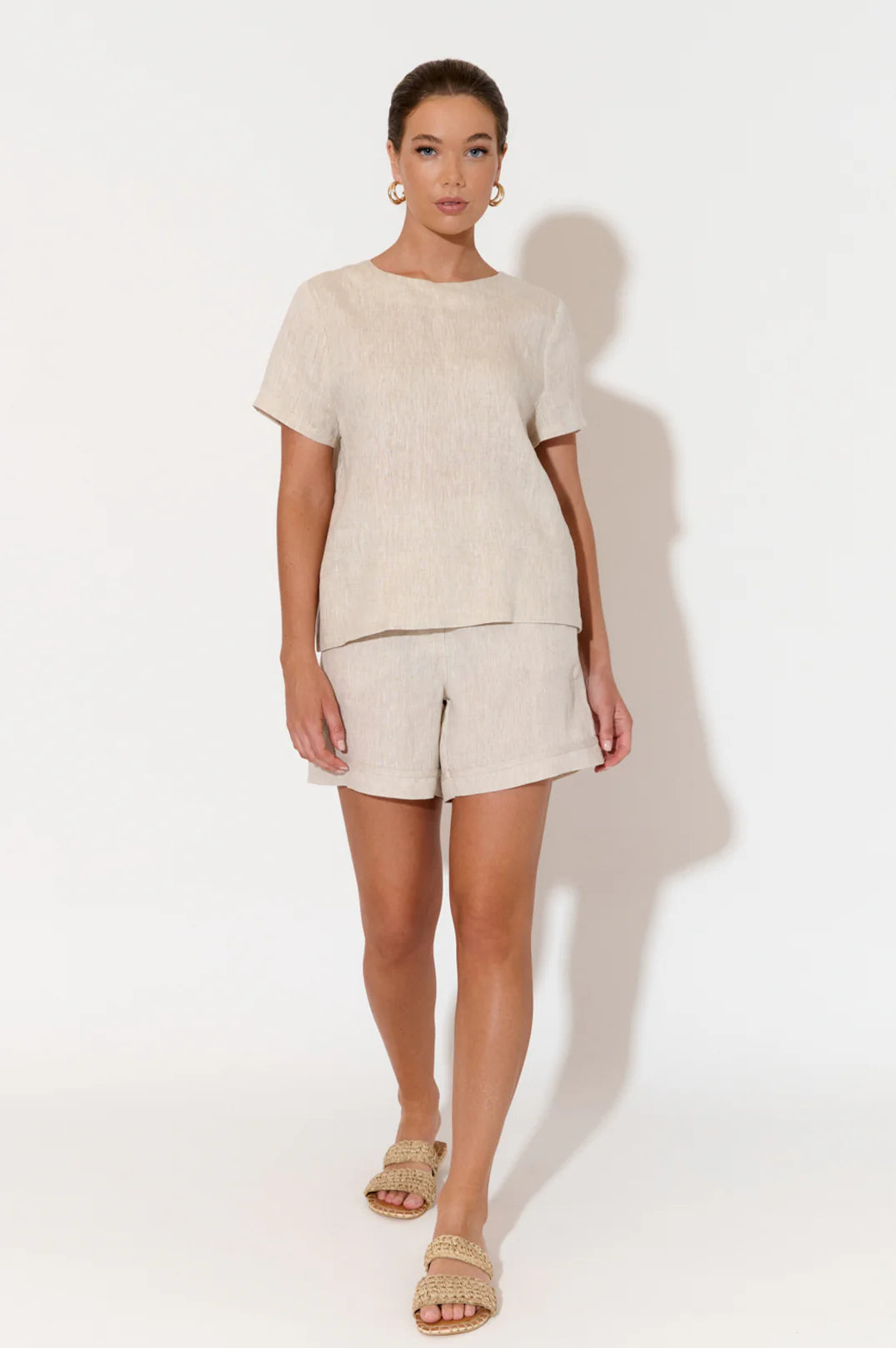 Adorne Haven Linen Short - Natural