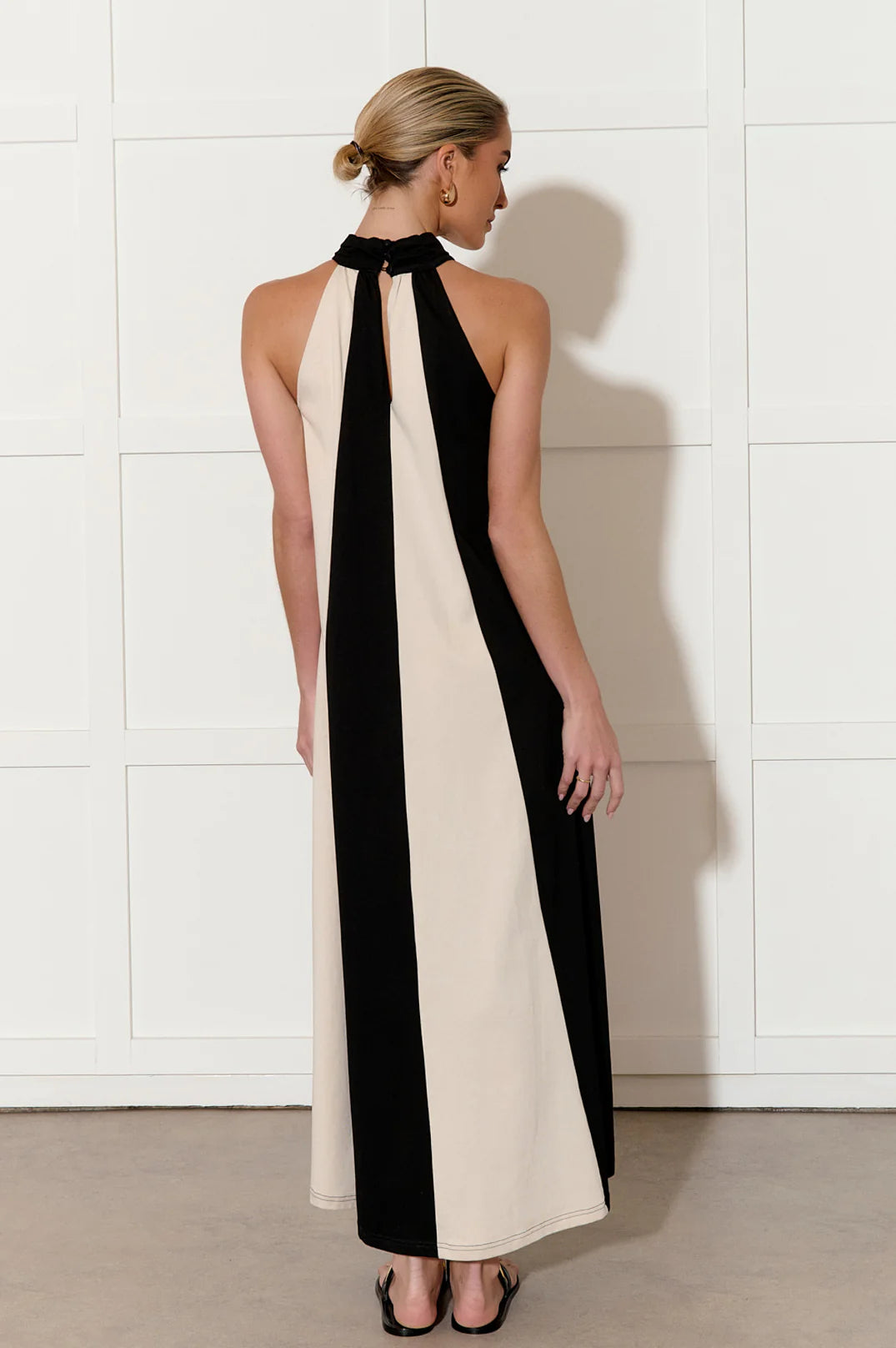 Adorne Kendra Contrast Panelled Maxi Dress