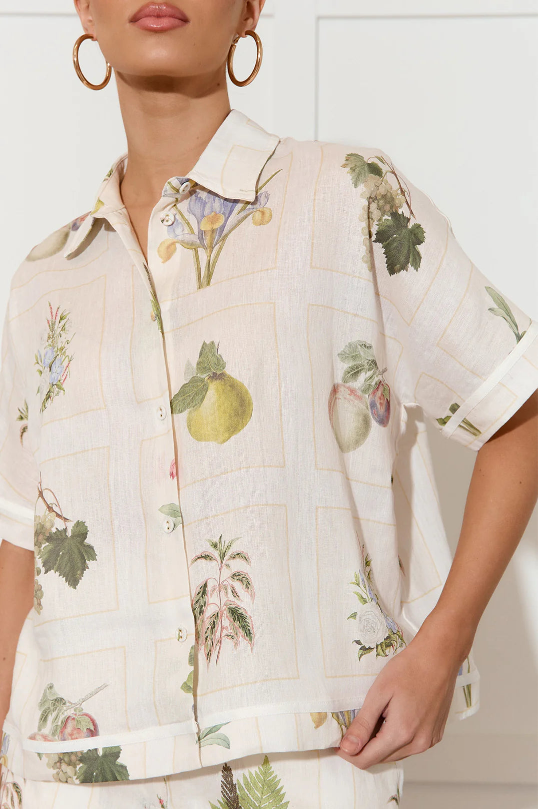 Adorne Millie Botanical Belle Short Sleeve Shirt