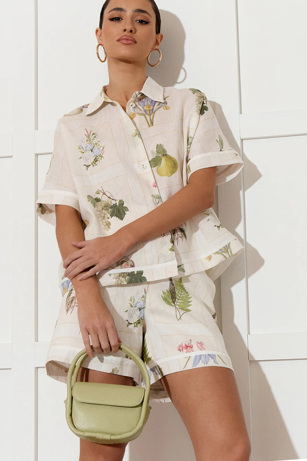 Adorne Millie Botanical Belle Short Sleeve Shirt