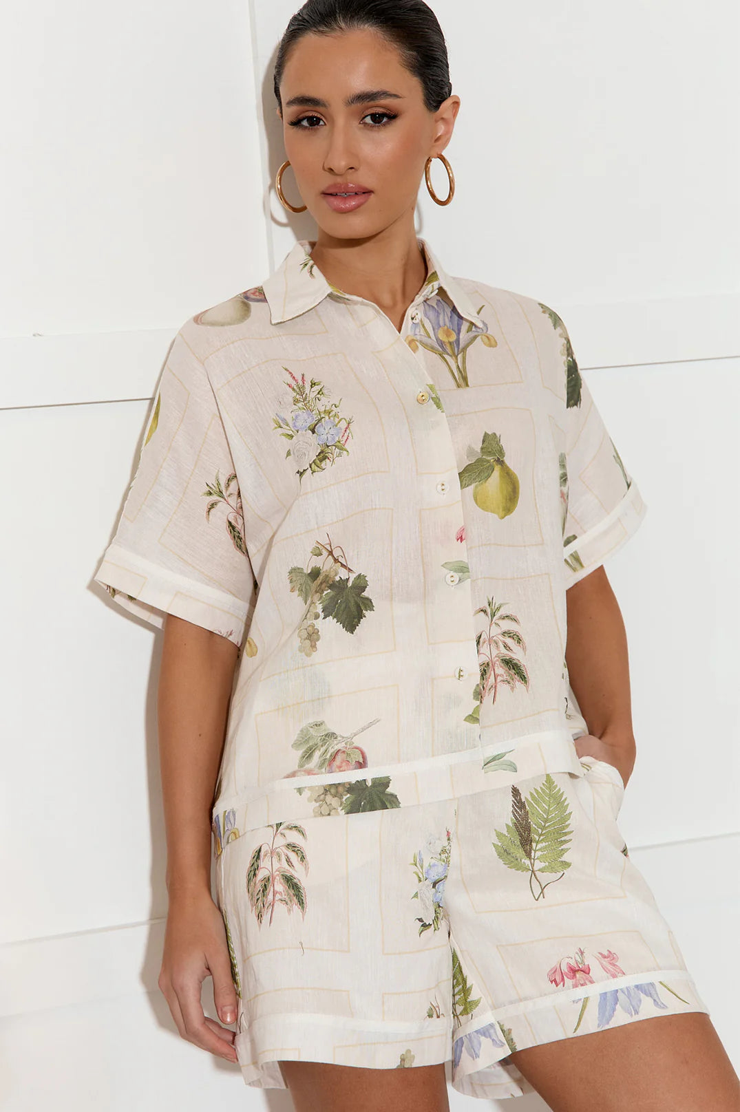 Adorne Millie Botanical Belle Short Sleeve Shirt