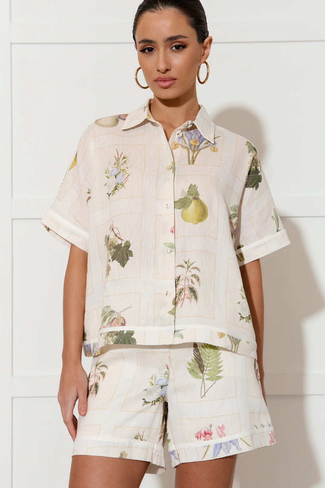 Adorne Millie Botanical Belle Short Sleeve Shirt