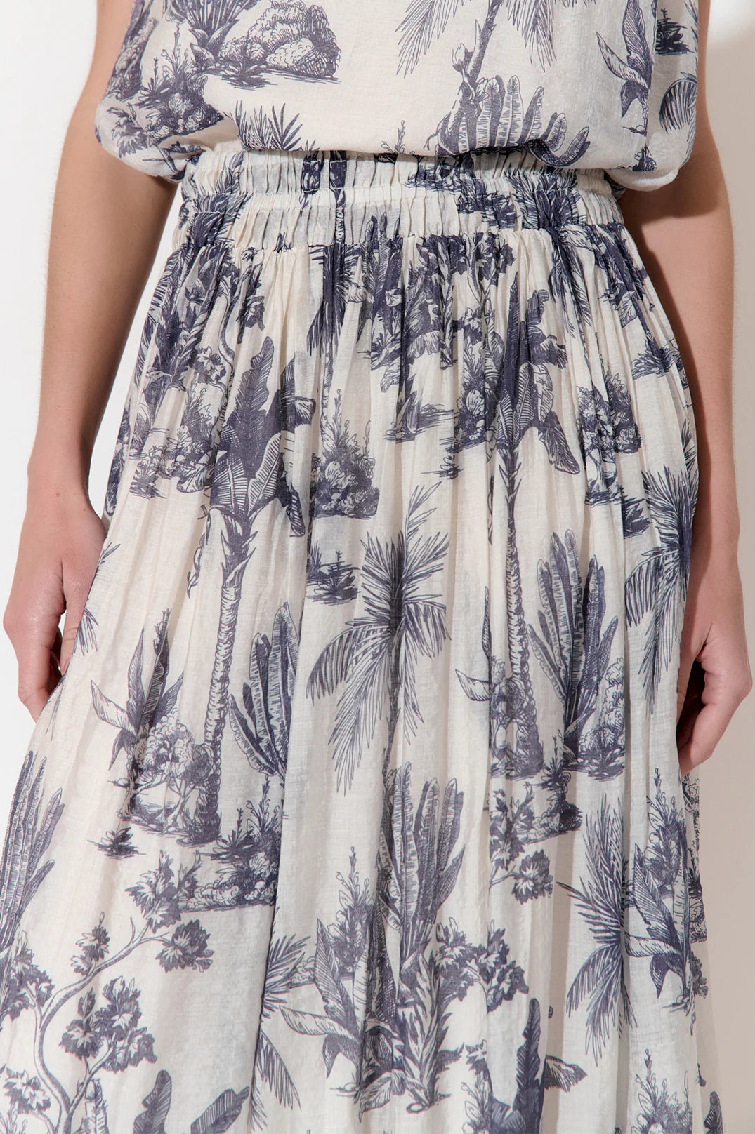 Adorne Logan Toile Print Maxi Skirt