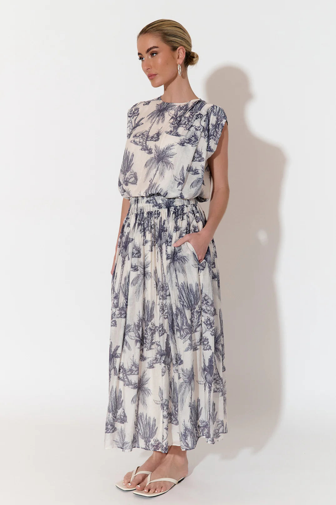 Adorne Logan Toile Print Maxi Skirt