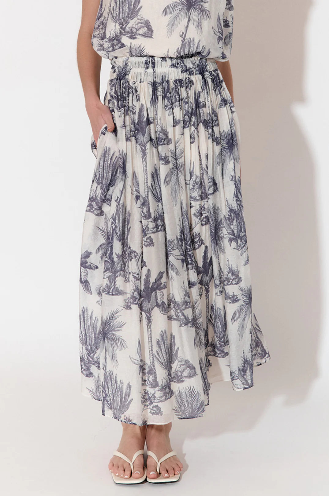 Adorne Logan Toile Print Maxi Skirt