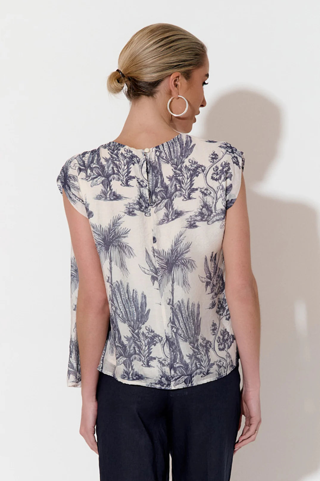 Adorne Yara Toile Print Top