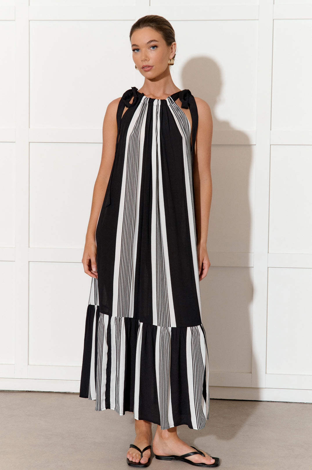 Adorne Virginia Stripe Maxi Dress - Stripe