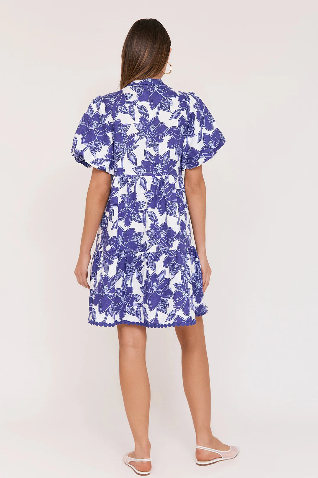 Adorne Jade Printed Linen Dress