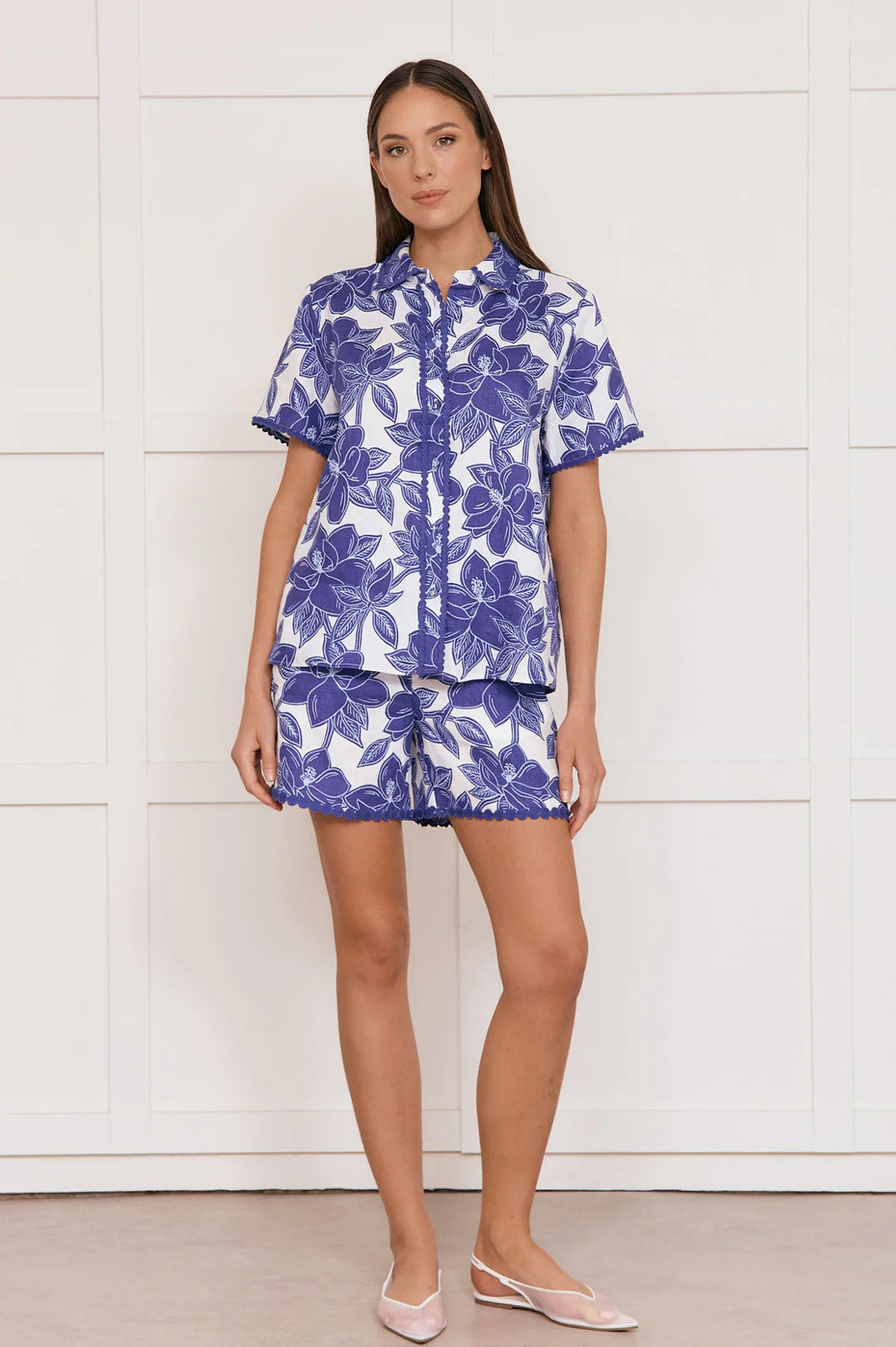 Adorne Everleigh Printed Linen Shirt