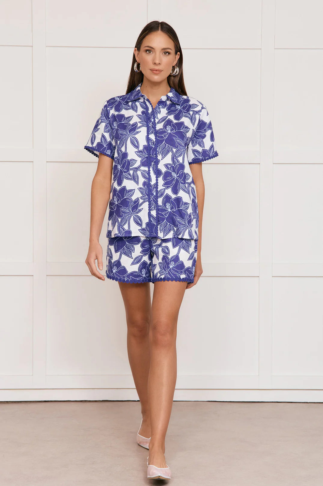 Adorne Everleigh Printed Linen Shirt