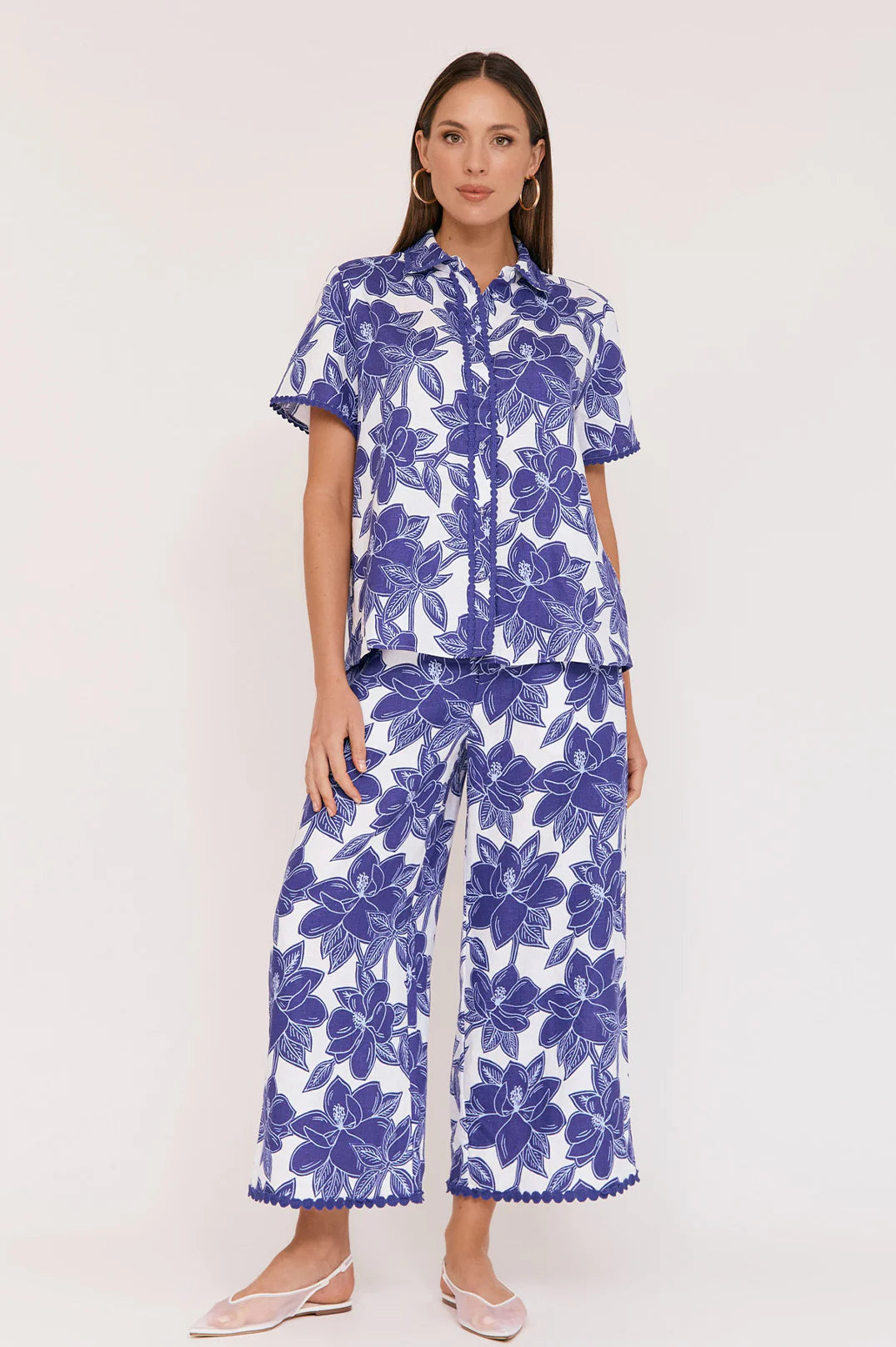 Adorne Everleigh Printed Linen Shirt