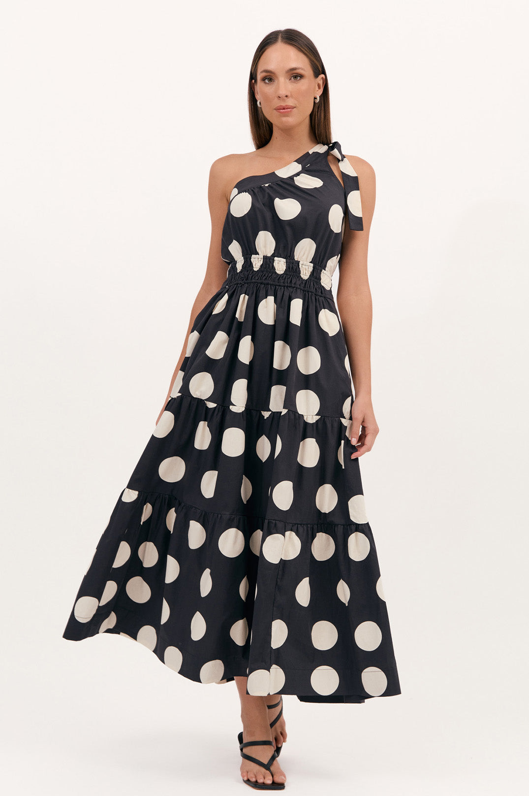 Adorne Eve Poplin Spot Maxi Dress