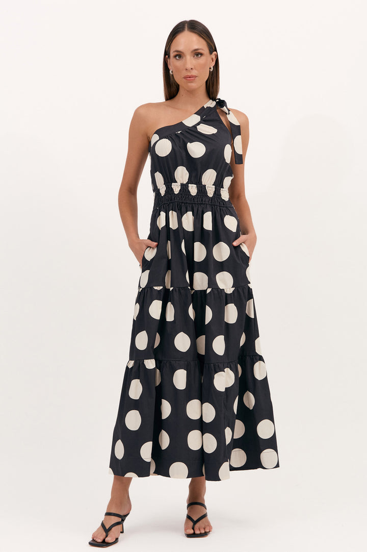 Adorne Eve Poplin Spot Maxi Dress