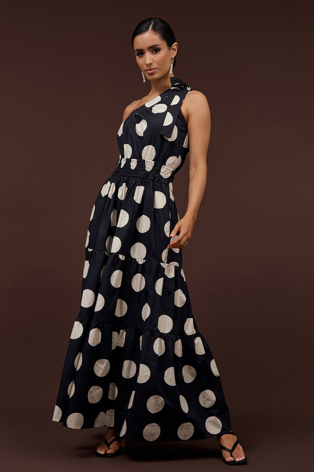 Adorne Eve Poplin Spot Maxi Dress