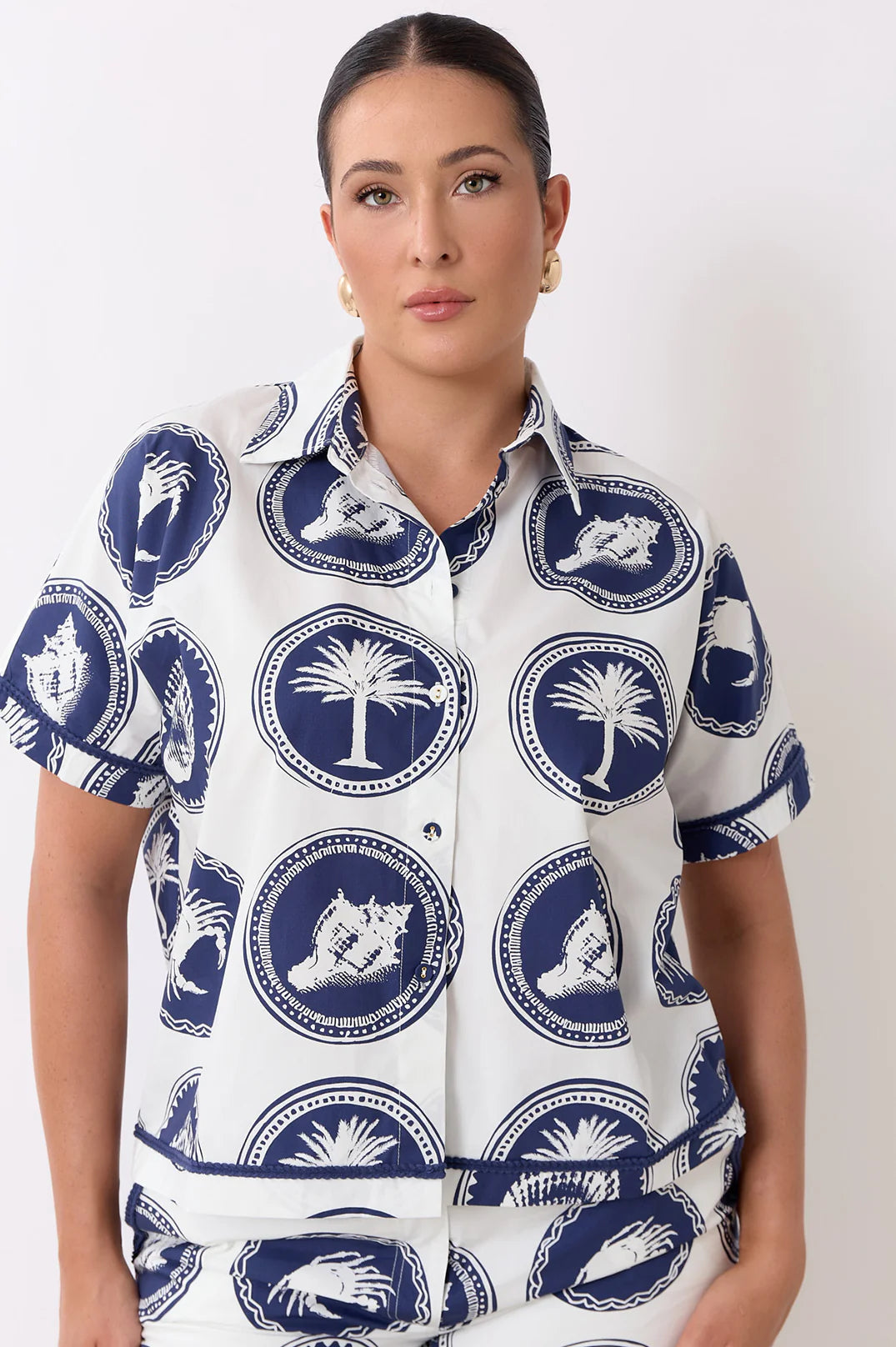 Adorne Millie Whitehaven Printed Shirt