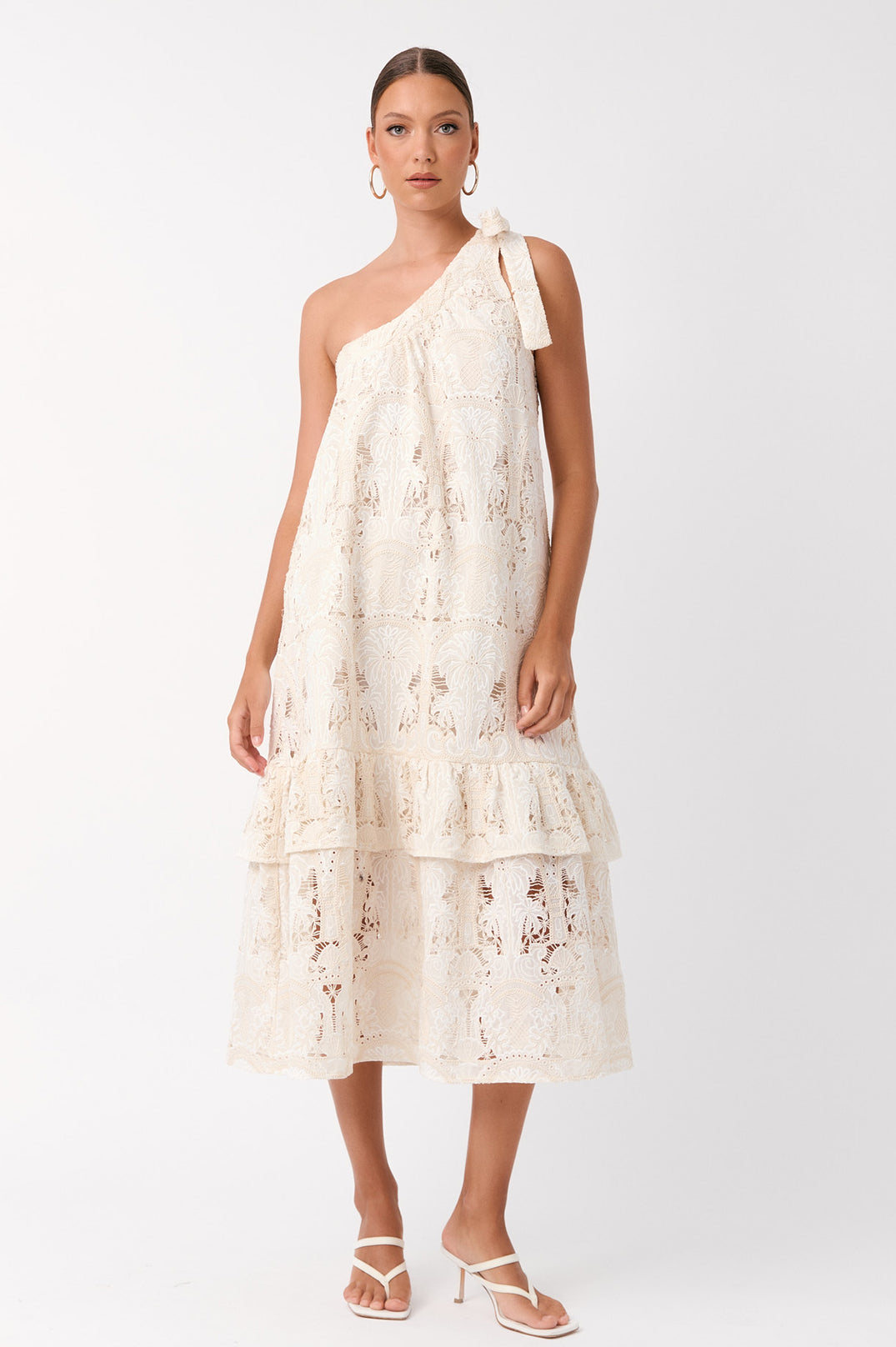 Adorne Frida Paradiso Broderie Dress - Cream