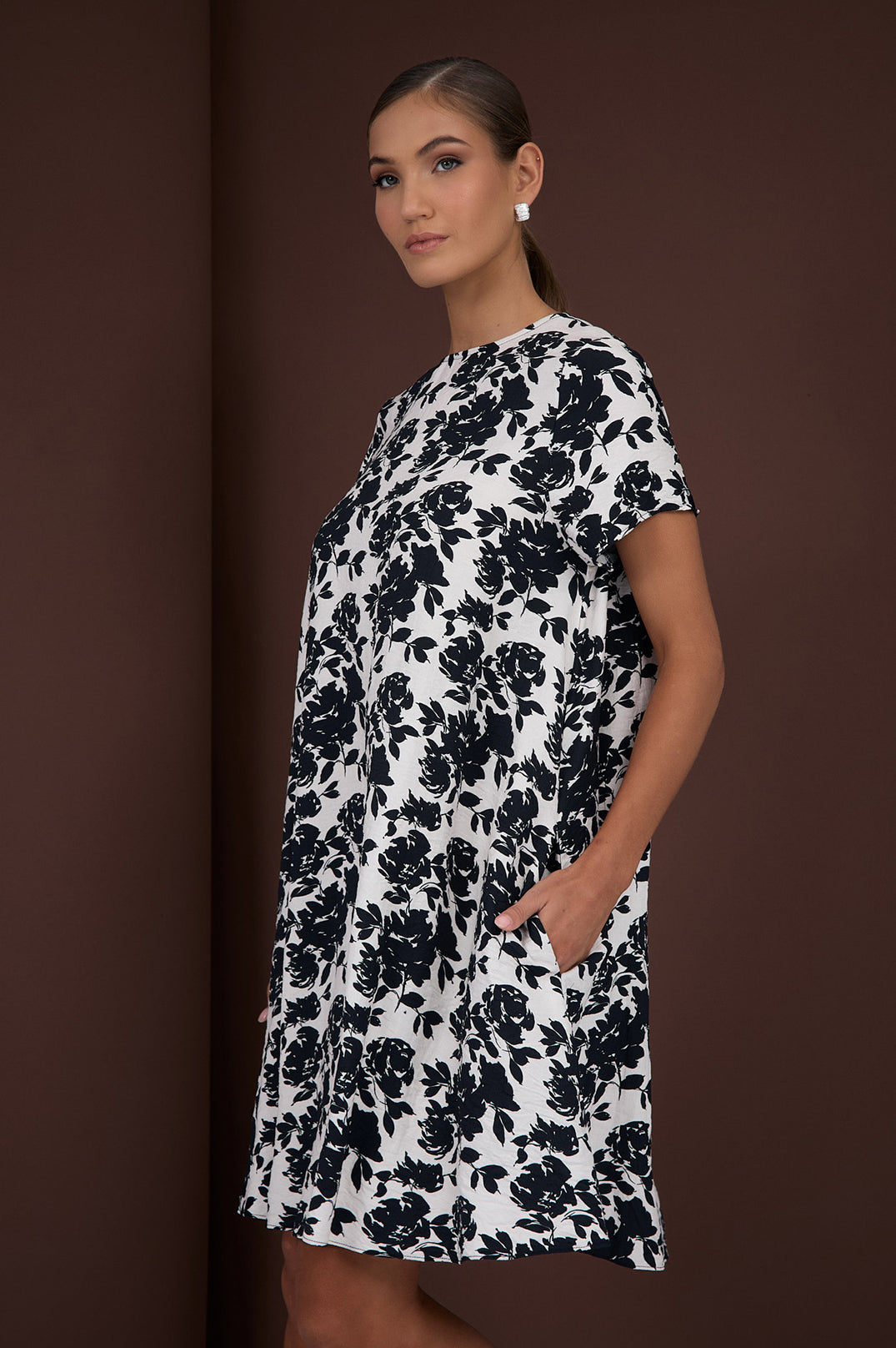 Adorne Elisa Printed A-Line Dress