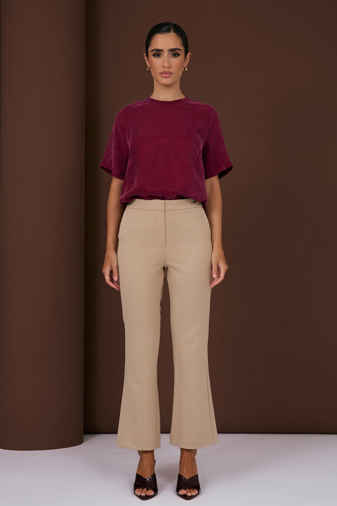 Adorne Sonny Straight Leg Pant - Camel