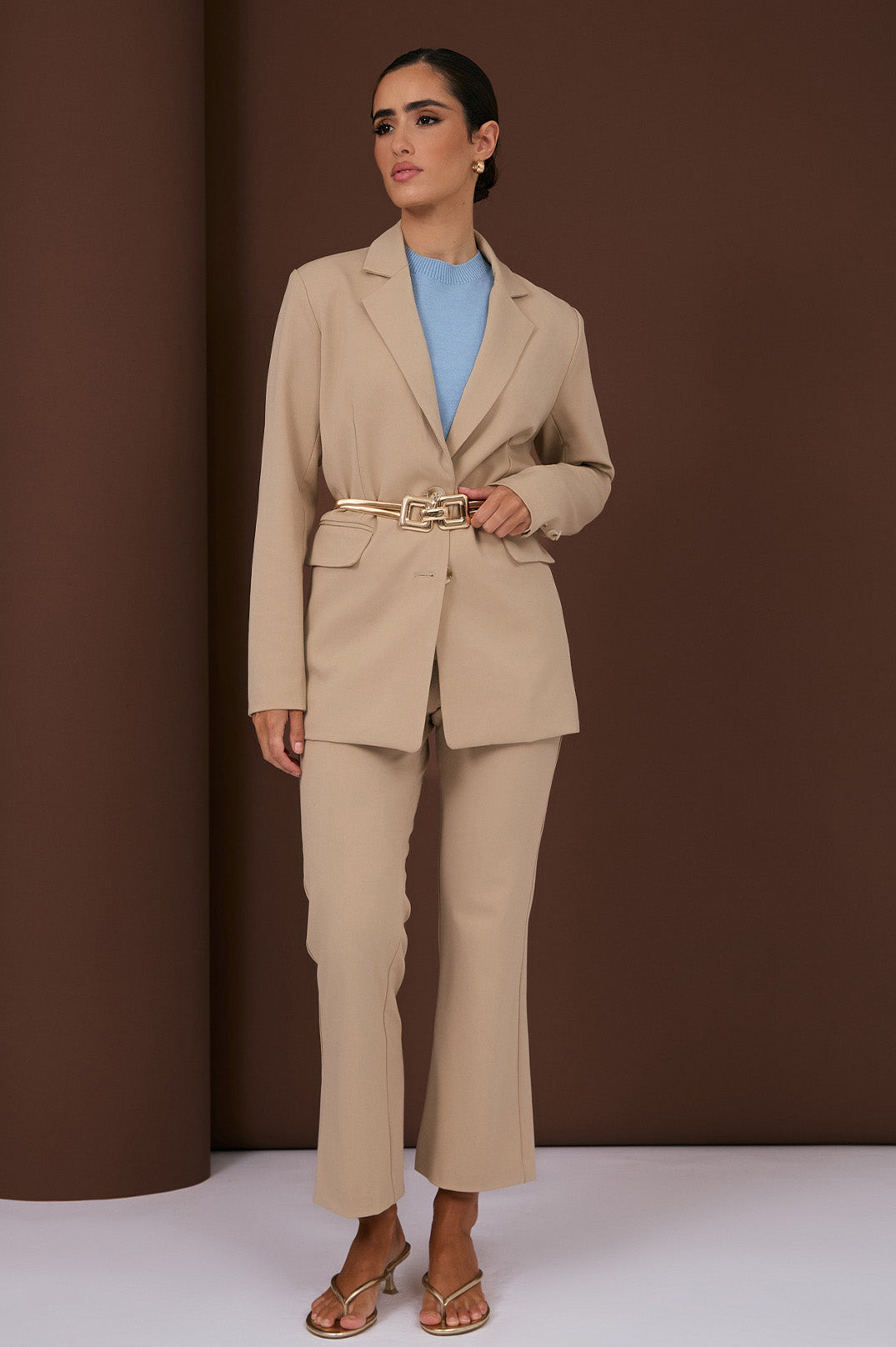 Adorne Sonny Straight Leg Pant - Camel