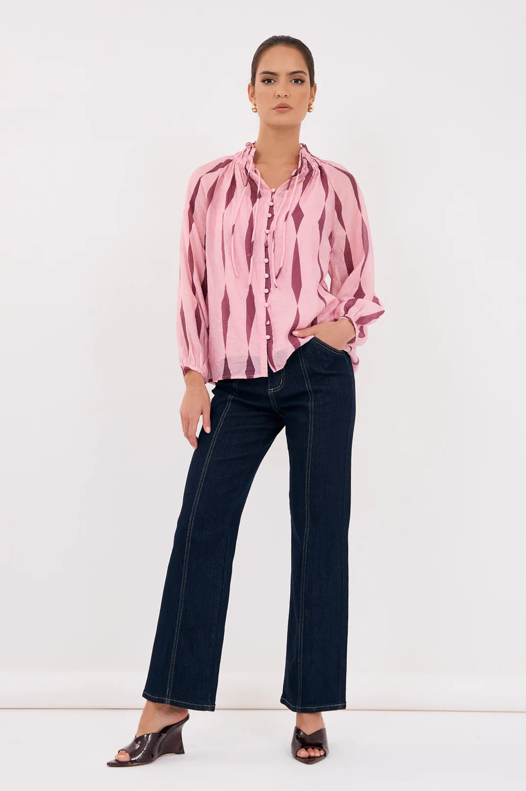 Adorne Opal San Lorenzo Long Sleeve Top