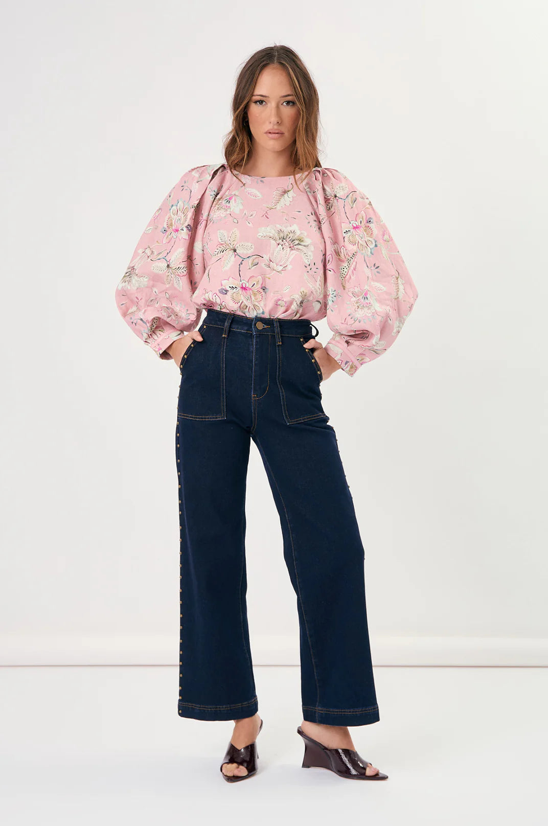 Adorne Asha Long Sleeve Printed Top