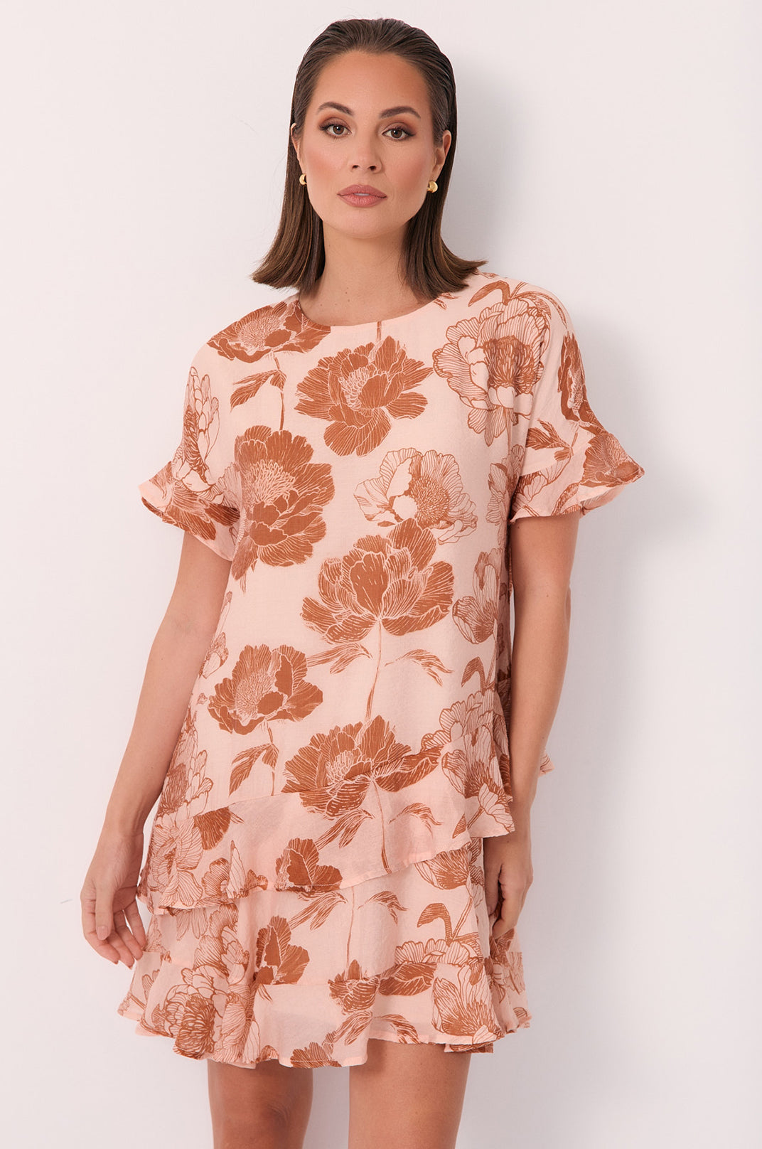 Adorne Alana Floral Short Dress
