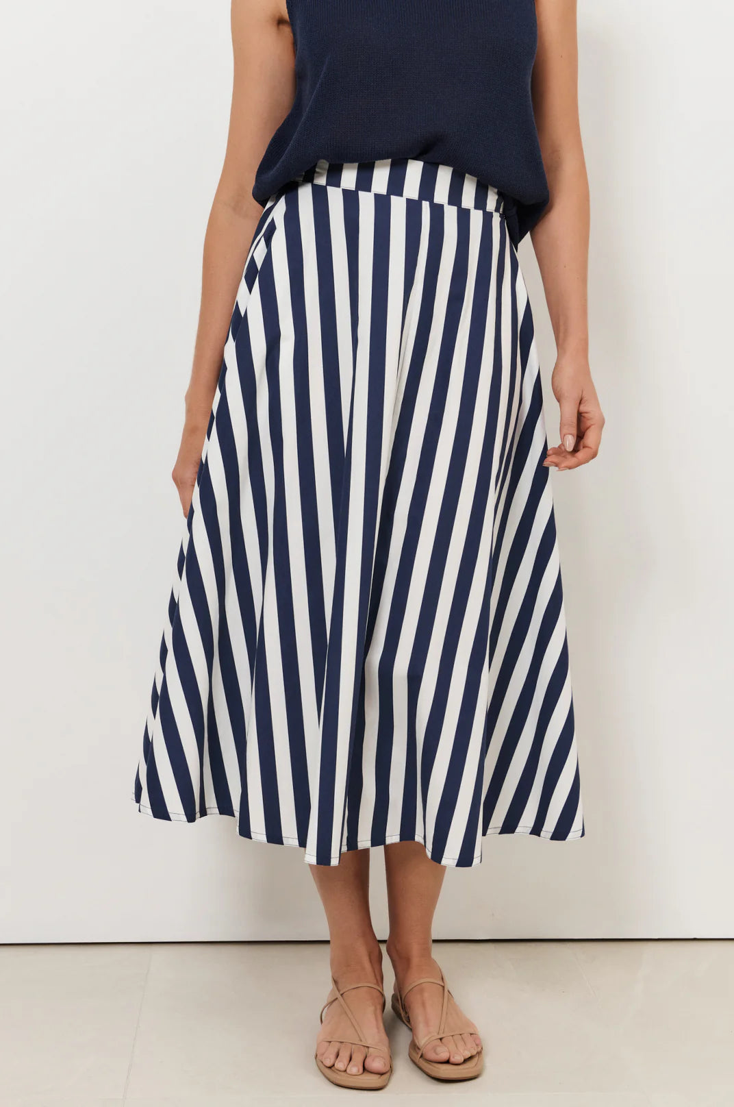 Adorne Elsie A-Line Midi Skirt