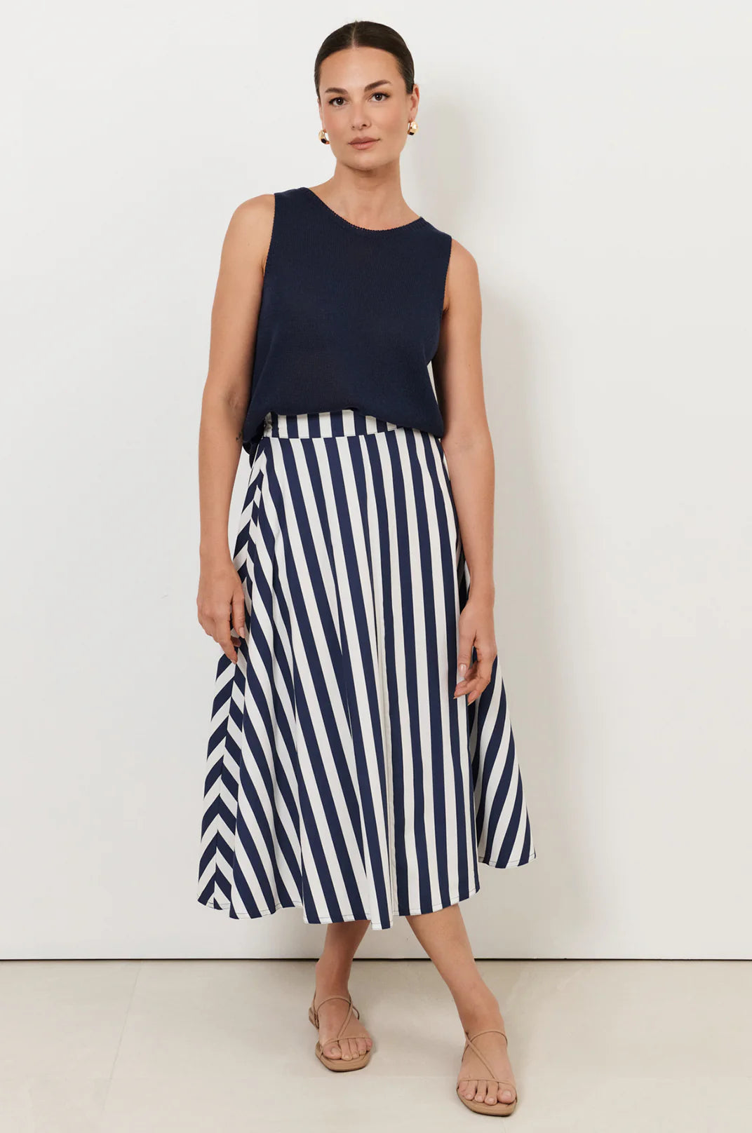 Adorne Elsie A-Line Midi Skirt