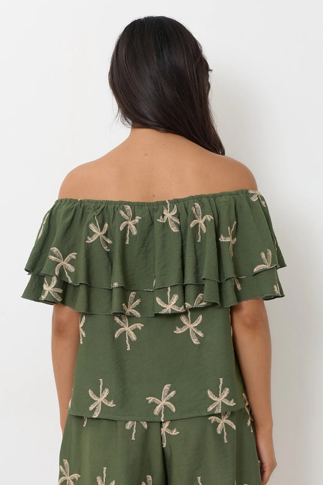 Adorne Kalani Embroidered Palm Top