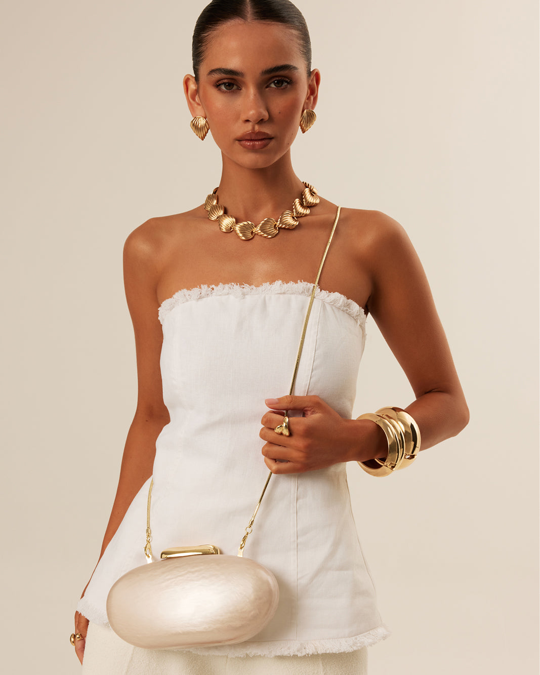 Billini AMINA Clutch Bag - Ivory