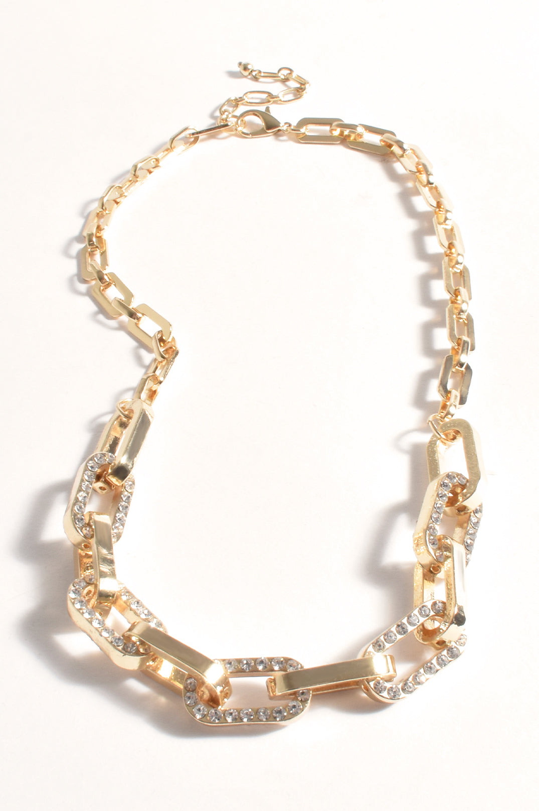 Adorne Diamante link Event Necklace - Gold