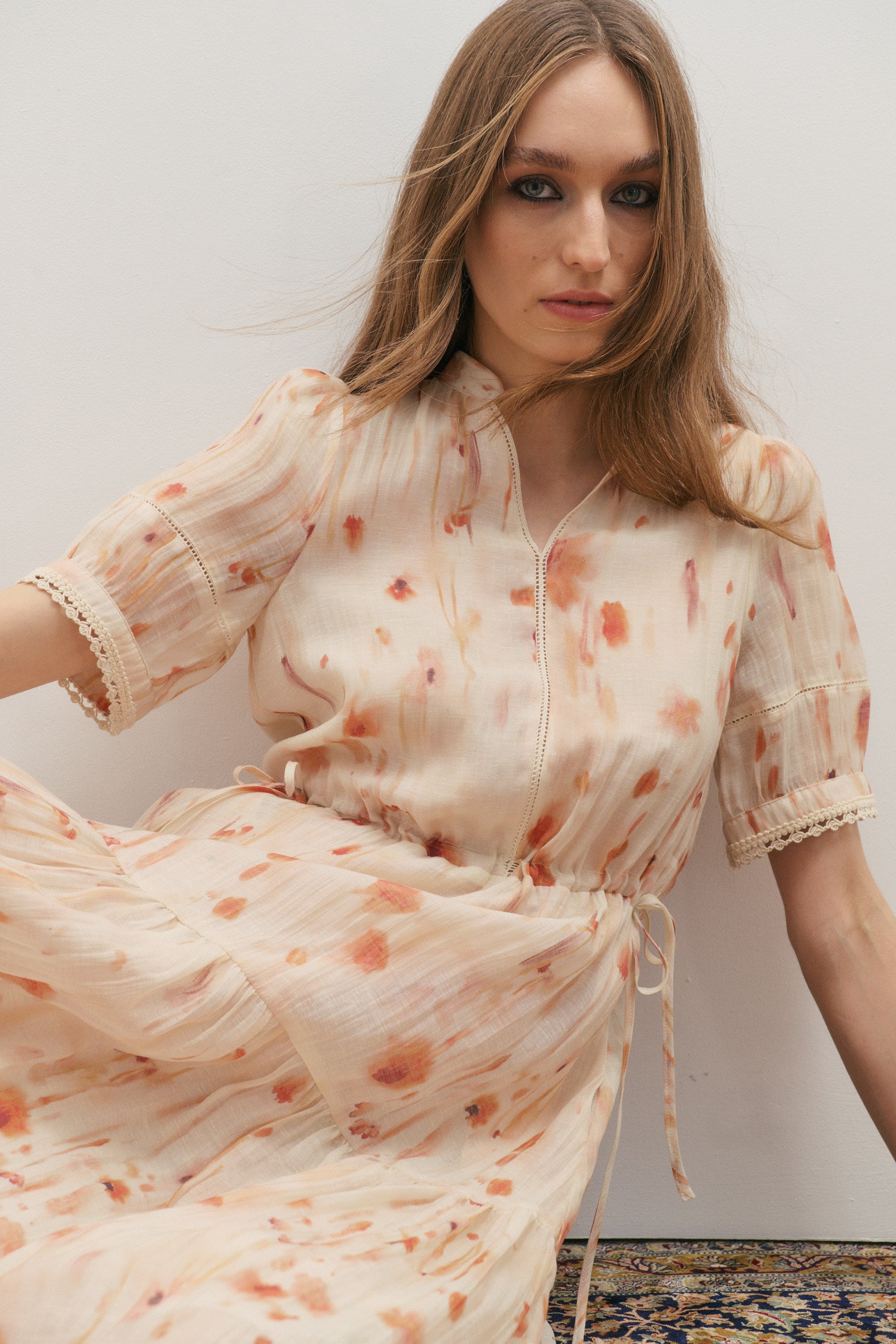 Maevarii Apricity Short Sleeve Shirt - Peaches & Cream