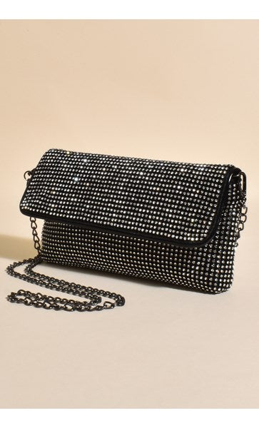 Adorne Malia Foldover Diamante Clutch