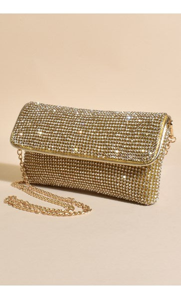 Adorne Malia Foldover Diamante Clutch