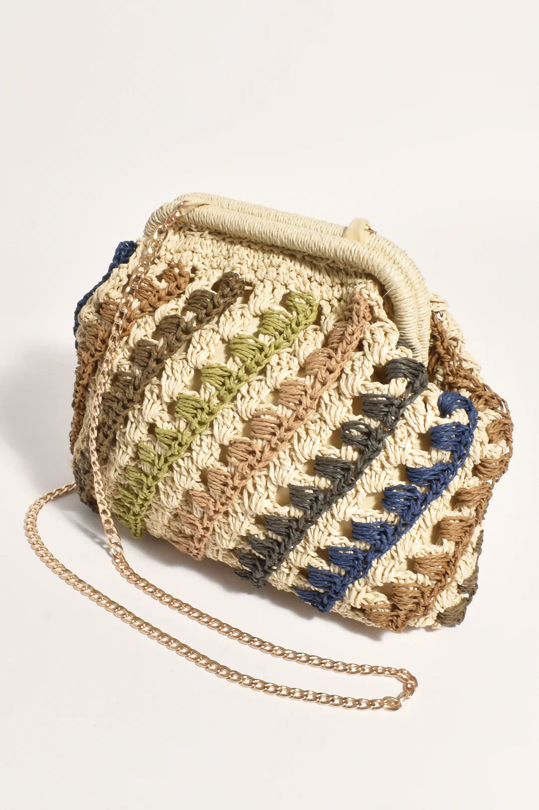 Adorne Eadie Crochet Weave Framed Clutch